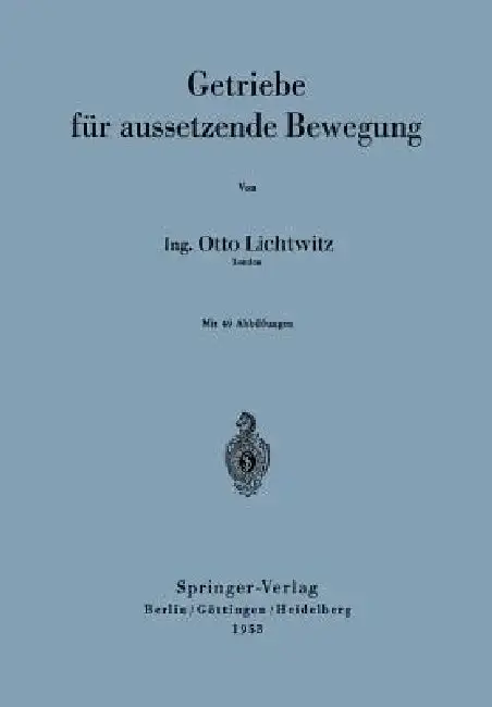 Cover of Getriebe Für Aussetzende Bewegung