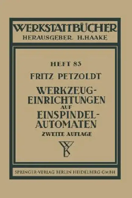 Cover of Werkzeugeinrichtungen Auf Einspindelautomaten