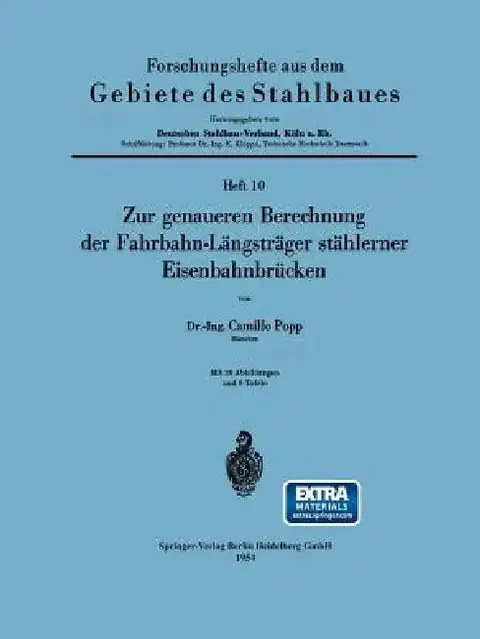 Cover of Zur Genaueren Berechnung Der Fahrbahn-Längsträger Stählerner Eisenbahnbrücken