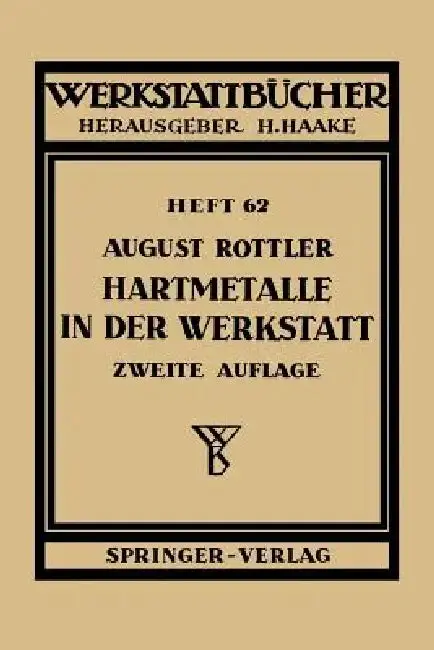 Cover of Hartmetalle in Der Werkstatt