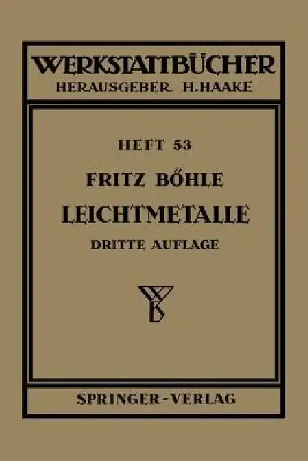 Cover of Leichtmetalle