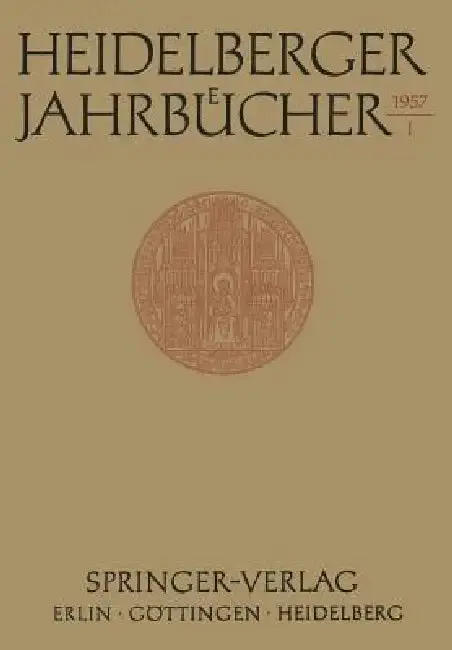 Cover of Heidelberger Jahrbücher