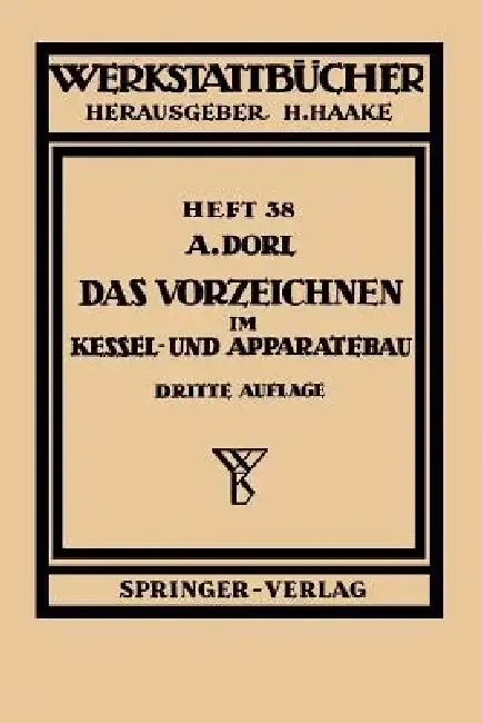 Cover of Das Vorzeichnen Im Kessel- Und Apparatebau