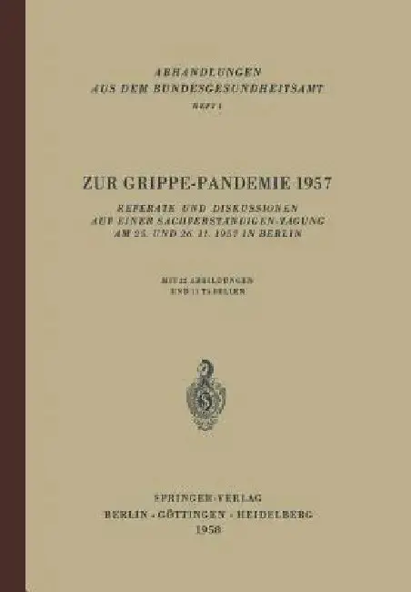 Cover of Zur Grippe-Pandemie 1957