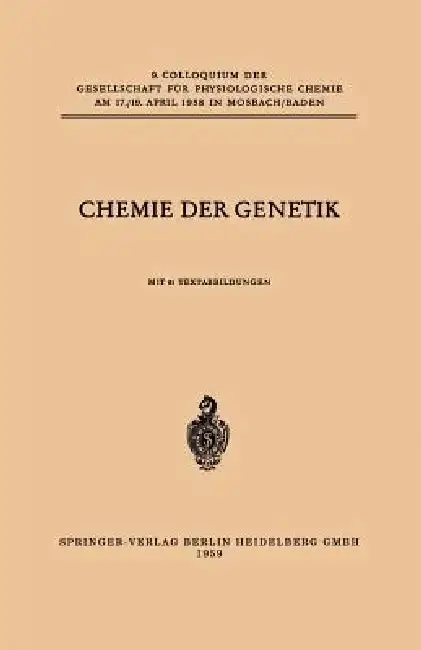 Cover of Chemie Der Genetik