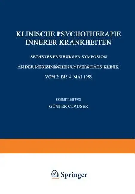 Cover of Klinische Psychotherapie Innerer Krankheiten