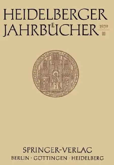 Cover of Heidelberger Jahrbücher
