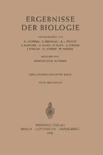 Cover of Ergebnisse Der Biologie