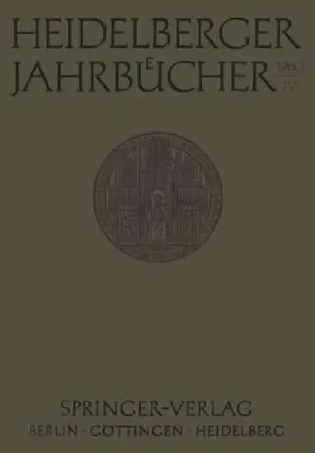 Cover of Heidelberger Jahrbücher