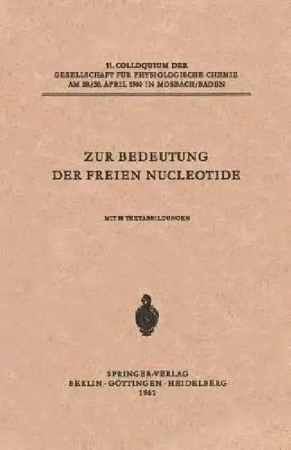 Cover of Zur Bedeutung Der Freien Nucleotide