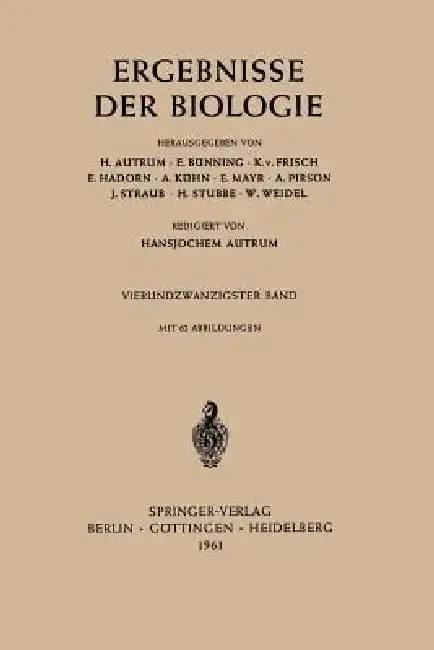 Cover of Ergebnisse Der Biologie