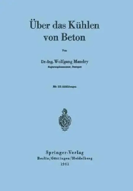 Cover of Über Das Kühlen Von Beton