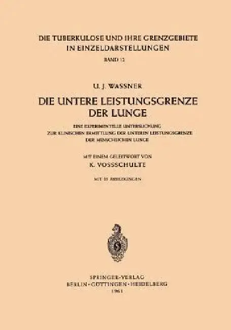 Cover of Die Untere Leistungsgrenze Der Lunge