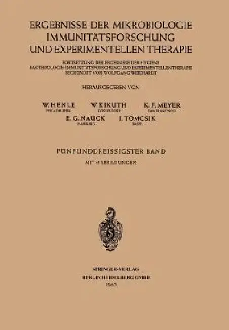Cover of Ergebnisse Der Mikrobiologie Immunitätsforschung Und Experimentellen Therapie