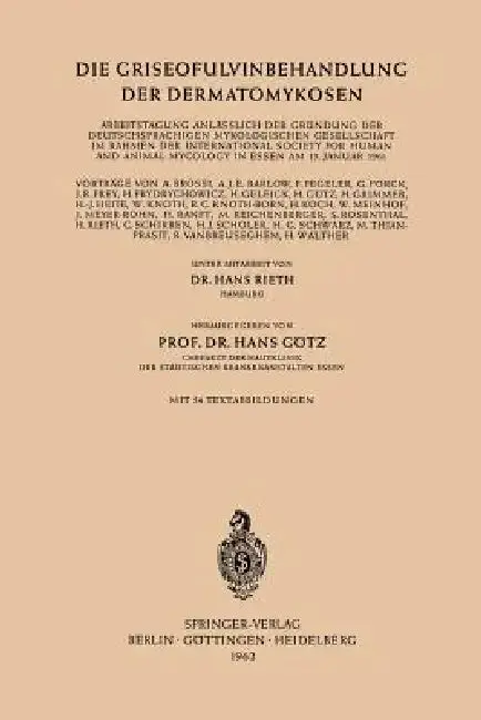 Cover of Die Griseofulvinbehandlung Der Dermatomykosen