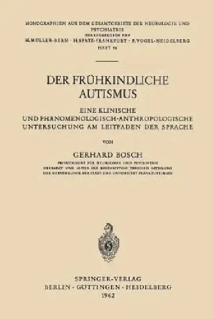 Cover of Der Frühkindliche Autismus