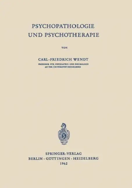 Cover of Psychopathologie Und Psychotherapie