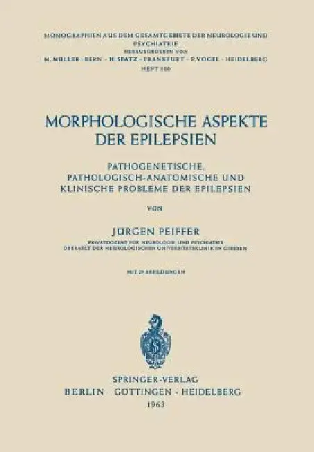 Cover of Morphologische Aspekte Der Epilepsien