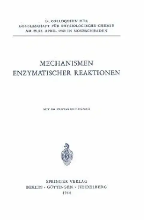Cover of Mechanismen Enzymatischer Reaktionen