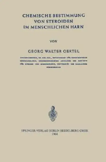 Cover of Chemische Bestimmung Von Steroiden Im Menschlichen Harn