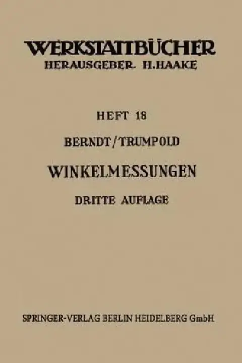 Cover of Technische Winkelmessungen