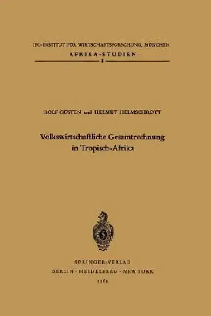 Cover of Volkswirtschaftliche Gesamtrechnung in Tropisch-Afrika