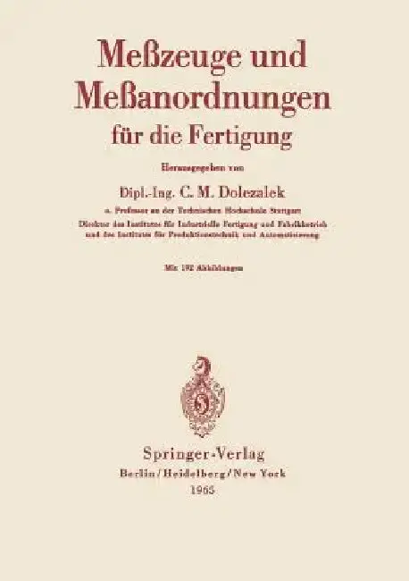 Cover of Meßzeuge Und Meßanordnungen