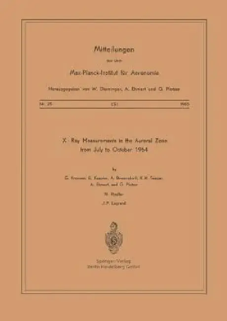 Cover of X-Ray Measurements in the Auroral Zone from July to October 1964