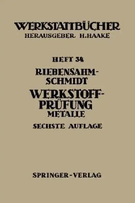 Cover of Werkstoffprüfung