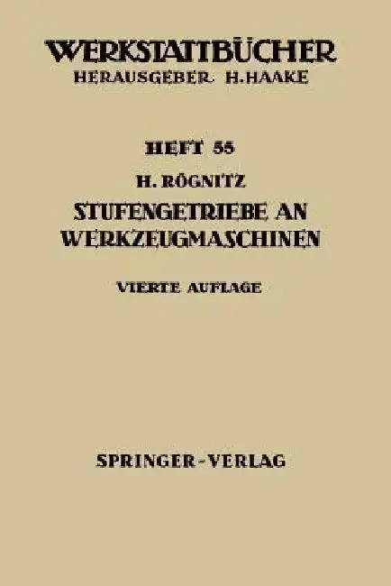 Cover of Stufengetriebe an Werkzeugmaschinen