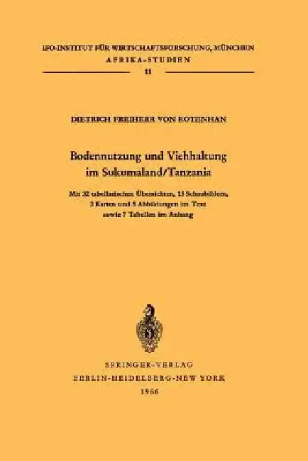 Cover of Bodennutzung Und Viehhaltung Im Sukumaland/Tanzania