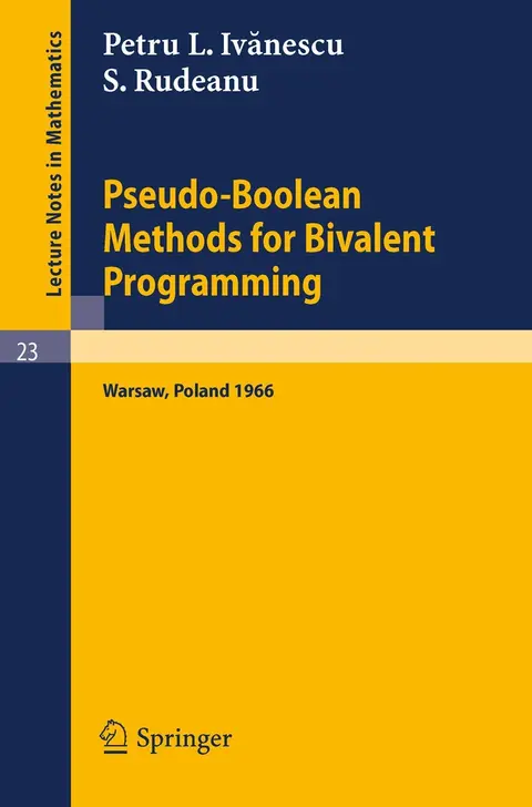 Cover of Pseudo-Boolean Methods for Bivalent Programming