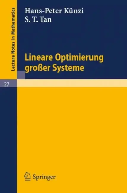 Cover of Lineare Optimierung Großer Systeme