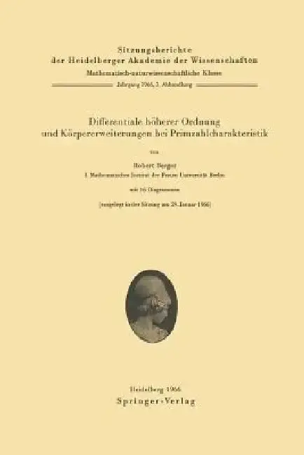 Cover of Differentiale Höherer Ordnung Und Körpererweiterungen Bei Primzahlcharakteristik