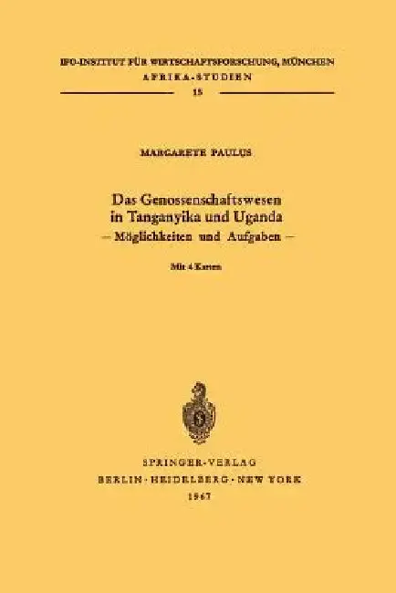 Cover of Das Genossenschaftswesen in Tanganyika Und Uganda