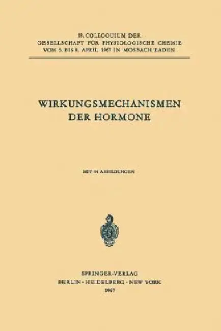 Cover of Wirkungsmechanismen Der Hormone