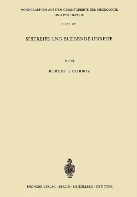 Cover of Spätreife Und Bleibende Unreife