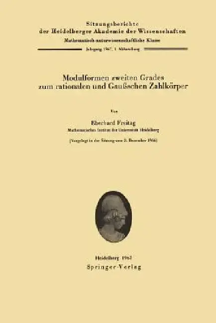Cover of Modulformen Zweiten Grades Zum Rationalen Und Gaußschen Zahlkörper
