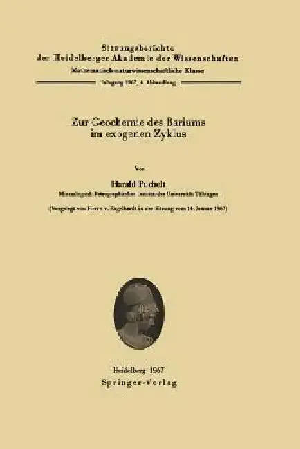 Cover of Zur Geochemie Des Bariums Im Exogenen Zyklus