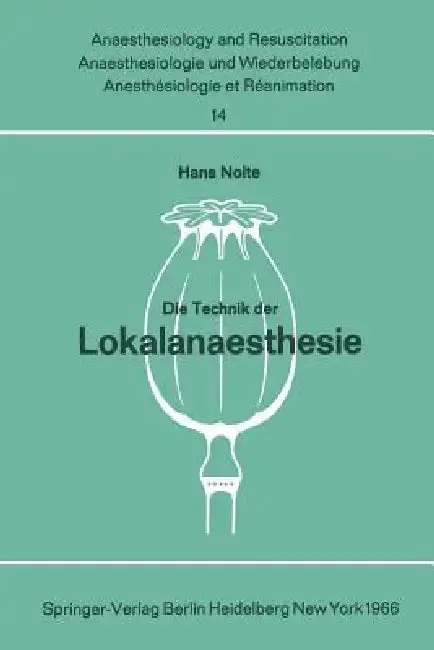 Cover of Die Technik Der Lokalanaesthesie