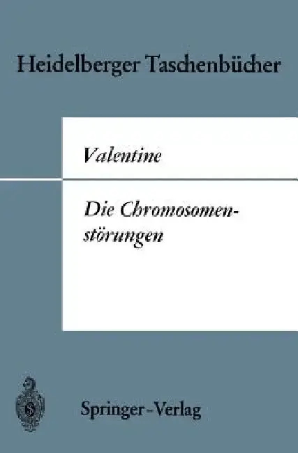 Cover of Die Chromosomenstörungen
