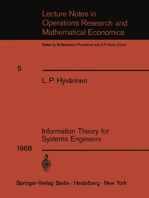 Cover of Information Theory for Systems Engineers