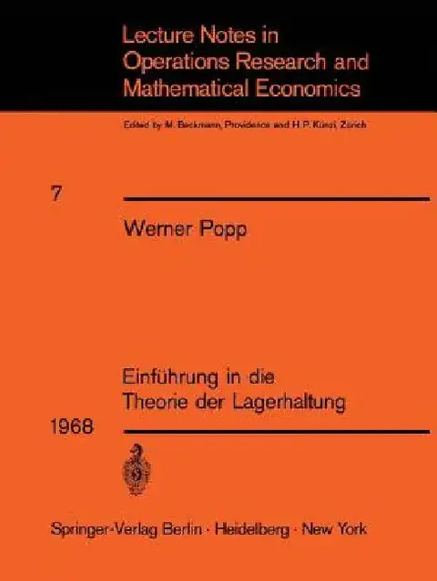 Cover of Einführung in Die Theorie Der Lagerhaltung