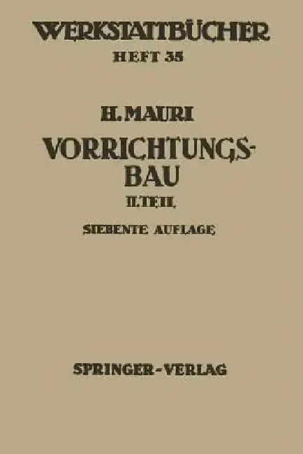 Cover of Der Vorrichtungsbau