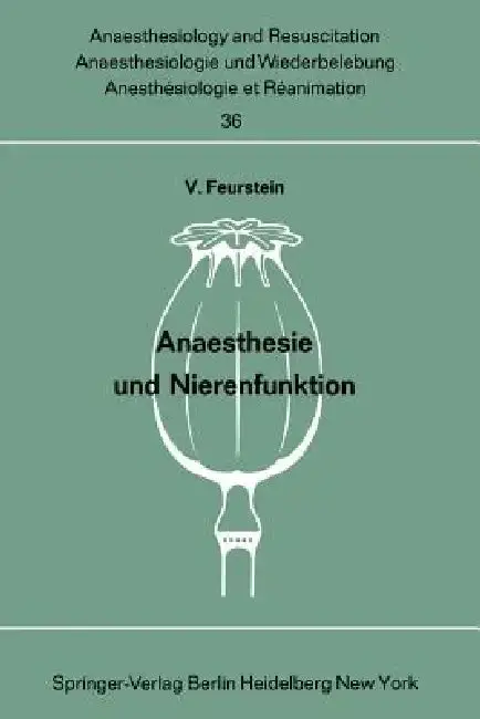 Cover of Anaesthesie Und Nierenfunktion