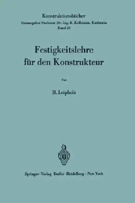 Cover of Festigkeitslehre Für Den Konstrukteur