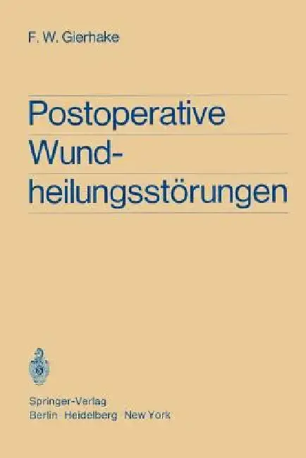 Cover of Postoperative Wundheilungsstörungen