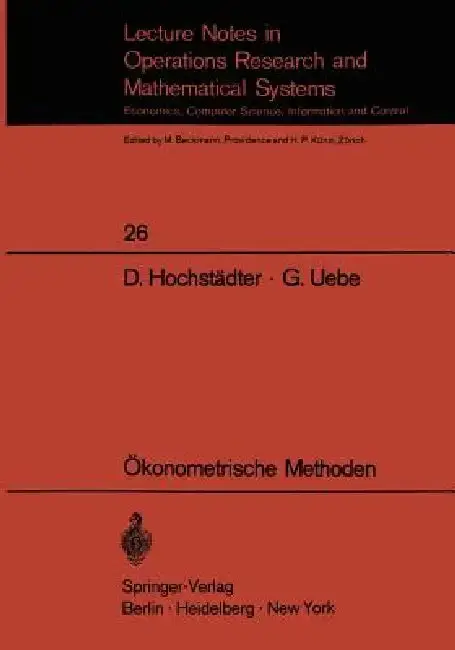 Cover of Ökonometrische Methoden