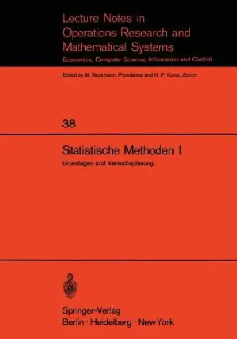 Cover of Statistische Methoden I