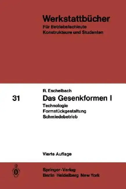 Cover of Das Gesenkformen I